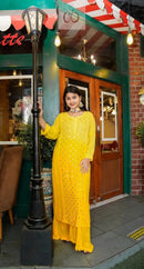 Viscose Ring Jaal Premium Set - Chikankari official