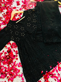 Viscose short top pair - Chikankari official