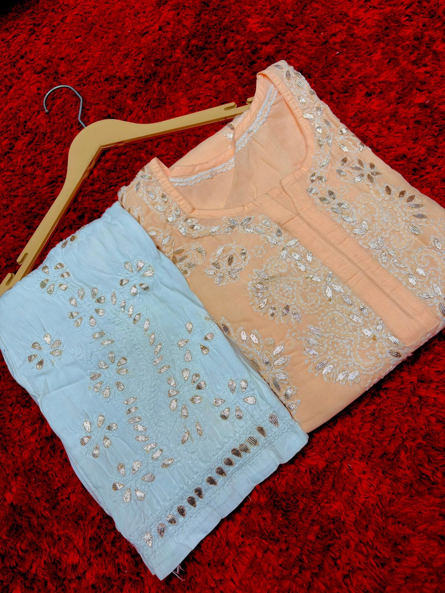 Voic cotton Gota patti set - Chikankari official