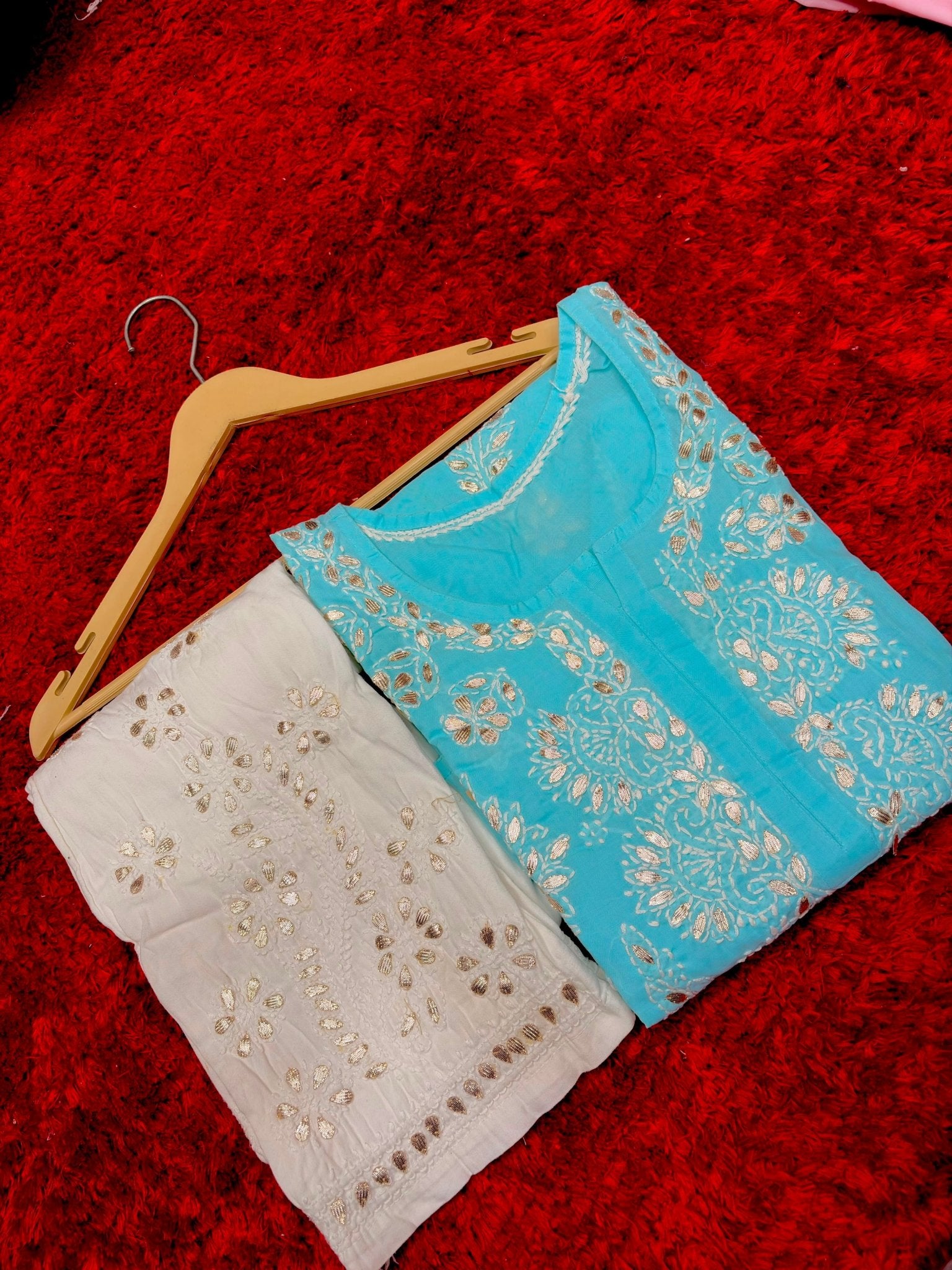 Voic cotton Gota patti set - Chikankari official