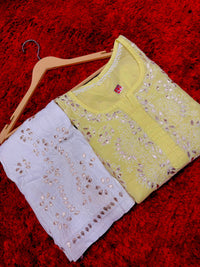 Voic cotton Gota patti set - Chikankari official