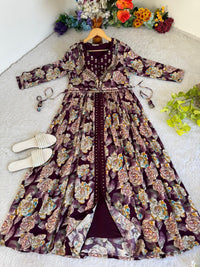 Wear Exquisite hand Embroidered Gown - Chikankari official