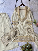 Wedding mirror embroidered 4pc set - Chikankari official