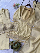 Wedding mirror embroidered 4pc set - Chikankari official