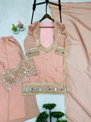 Wedding mirror embroidered 4pc set - Chikankari official