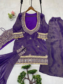 Wedding mirror embroidered 4pc set - Chikankari official