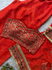 Wedding mirror embroidered 4pc set - Chikankari official