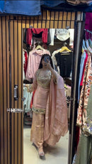 Wedding mirror embroidered 4pc set - Chikankari official
