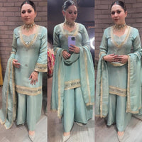 Wedding mirror embroidered 4pc set - Chikankari official