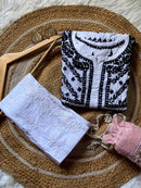 White Base Light weight Mul Mul Top - Chikankari official