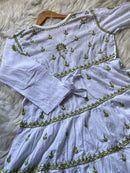 White Base Light weight Mul Mul Top - Chikankari official