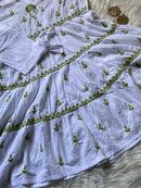 White Base Light weight Mul Mul Top - Chikankari official