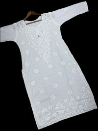 White Chikankari Kurta Bollywood celebs Fav - Chikankari official