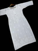 White Chikankari Kurta Bollywood celebs Fav - Chikankari official