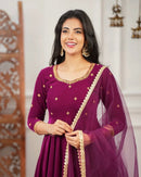 Winter Party Wear 3pc Velvet Set - Chikankari official