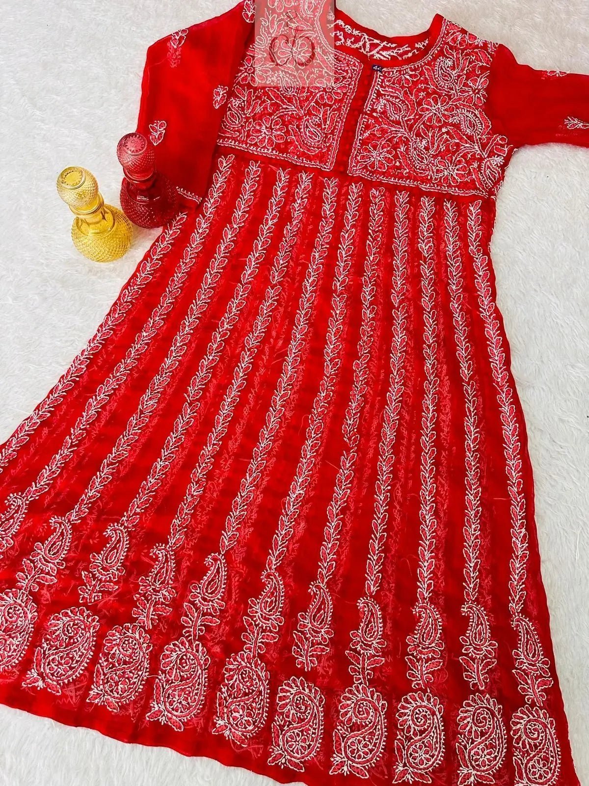 Yok Georgette’ Anarkali - Chikankari official