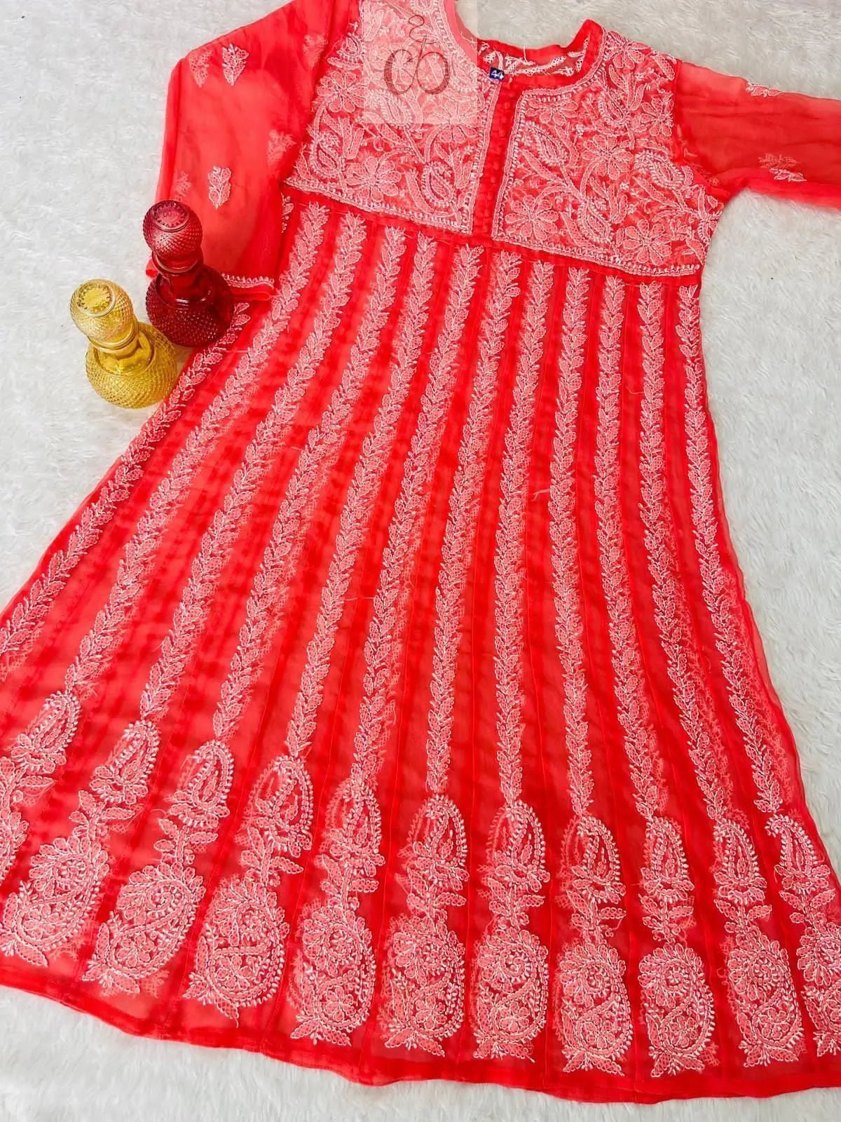 Yok Georgette’ Anarkali - Chikankari official
