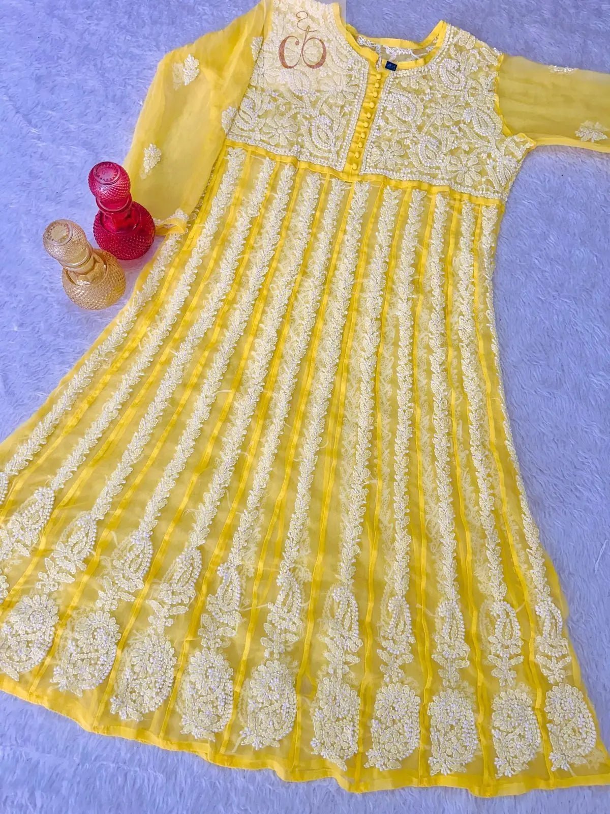 Yok Georgette’ Anarkali - Chikankari official