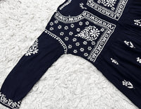 Yolk Black Gown with white chikankari work - Chikankari official