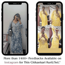 Chikankari long mul mul kurti. feedback