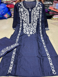 Zara Chanderi Festive Elegance Set - Chikankari official