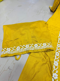 Zara Chanderi Festive Elegance Set - Chikankari official