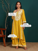 Zara Chanderi Festive Elegance Set - Chikankari official