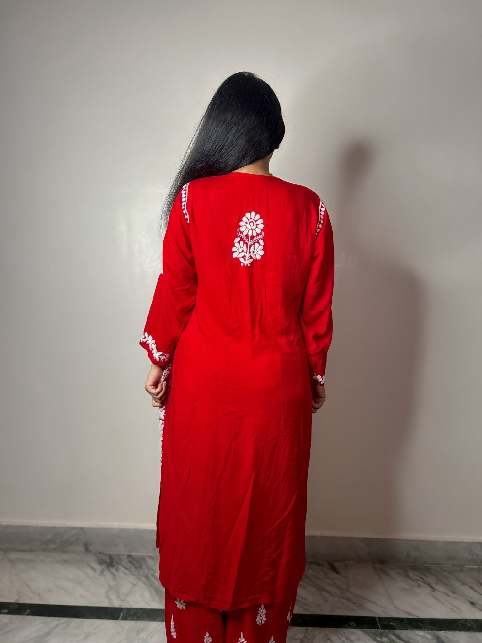 Zara Modal Cotton Embroidery Daman Combo - Chikankari official