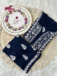 Zara Modal Cotton Embroidery Daman Combo - Chikankari official