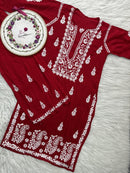 Zara Modal Cotton Embroidery Daman Combo - Chikankari official