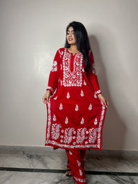 Zara Modal Cotton Embroidery Daman Combo - Chikankari official