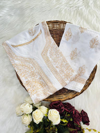 Zara Multi Thread Mul Kurta - Chikankari official