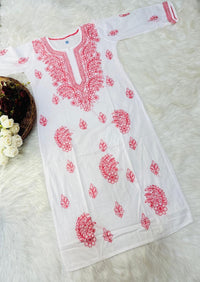 Zara Multi Thread Mul Kurta - Chikankari official