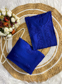 Zeenat ghaspatti Rayon Daman set - Chikankari official