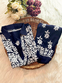 Zeenat Heavy Modal Co - ord Set - Chikankari official