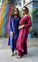 Zeenat Soft chanderi Silk Set - Chikankari official