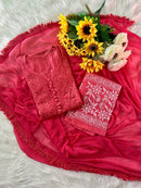 Zoya 3pc Dobby Cotton Muqaish Viral Set - Chikankari official