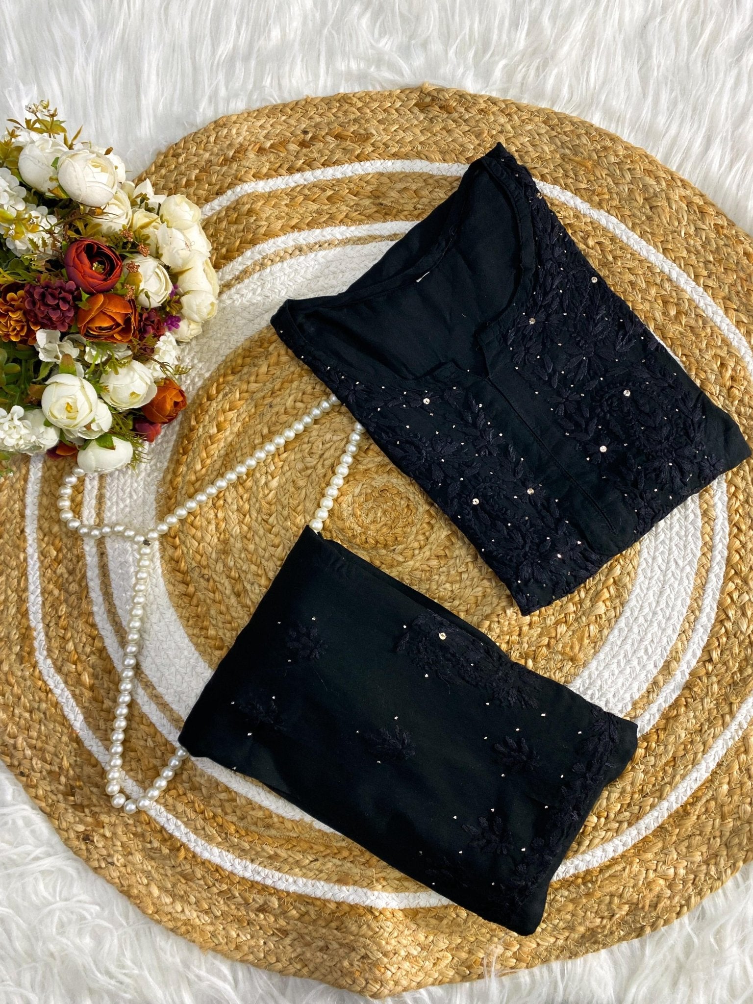 Zoya A truly exquisite Muqaish Worked Co - ord Set - Chikankari official