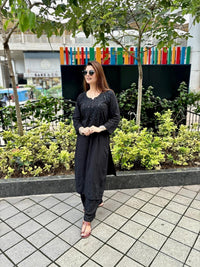 Zoya A truly exquisite Muqaish Worked Co - ord Set - Chikankari official