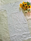 Zoya Butter touch cotton soft Muqaish Sqaure Neck - Chikankari official