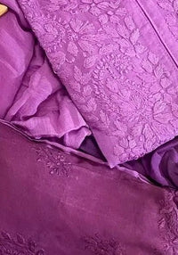 Zoya Handmade with Muqaish Soft 3pc Rayon Set - Chikankari official