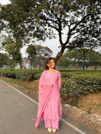 Zoya Handmade with Muqaish Soft 3pc Rayon Set - Chikankari official