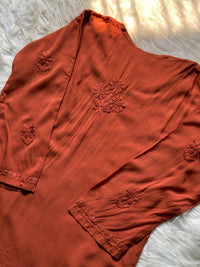 Zoya Heavy Worked Muqaish 3pc Modal Cotton Set - Chikankari official