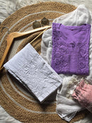 Zoya Heavy Worked Muqaish 3pc Modal Cotton Set - Chikankari official
