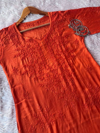 Zoya Maslin Rose 3pc Set tone embroidered - Chikankari official