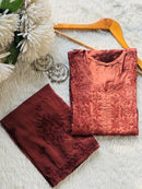 Zoya Modal Boota tone to Tone Combo - Chikankari official