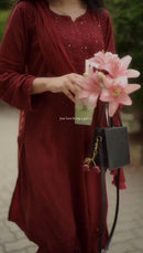 Zoya Muqaish In Rose 3pc set - Chikankari official