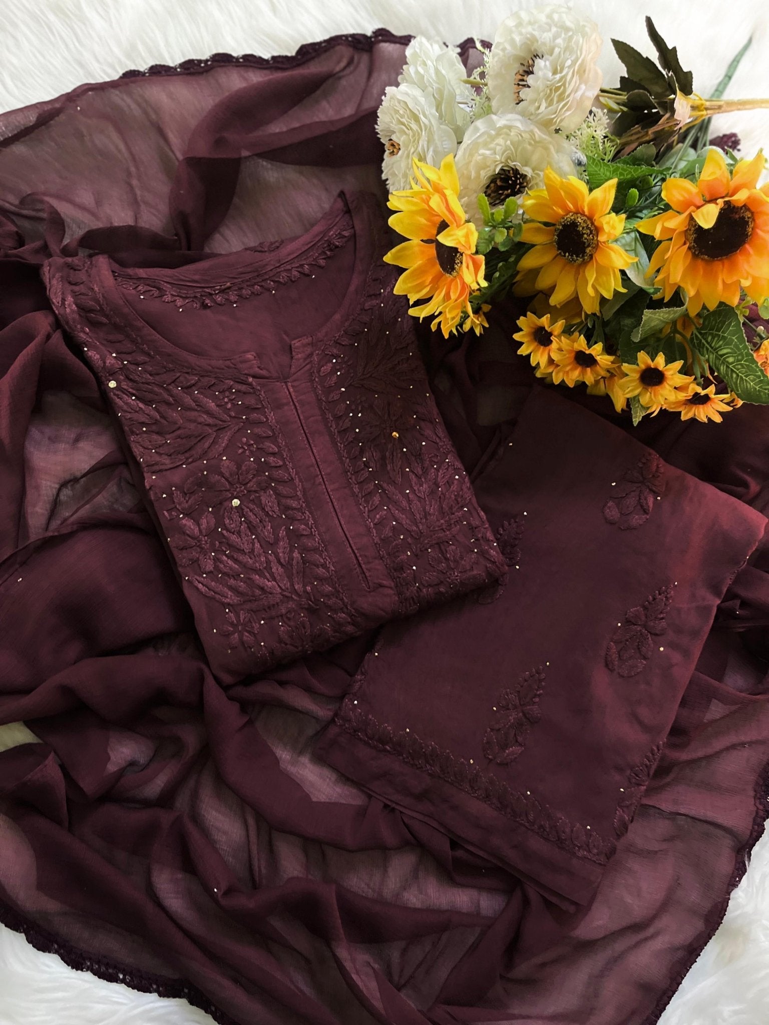 Zoya Muqaish Work Chikankari 3pc Set