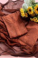 Zoya Muqaish work chikankari 3pc Set - Chikankari official