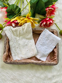 Zoya Muslin Muqaish Kurti Ghaspatti with Bakhiya work - Chikankari official